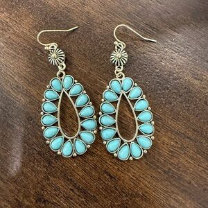 3 for $15 Turquoise Teardrop Earrings